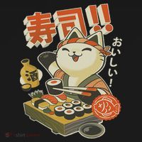 Funny Sushi Cat Chef T-Shirt thumb 7