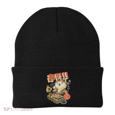 Funny Sushi Cat Chef Beanie