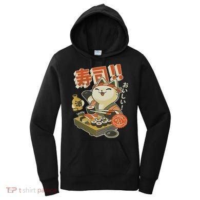 Funny Sushi Cat Chef Women's Hoodie