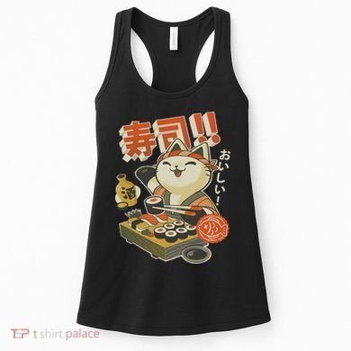 Funny Sushi Cat Chef Women's Tank Top