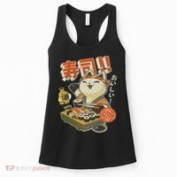 Funny Sushi Cat Chef Women's Tank Top thumb 0
