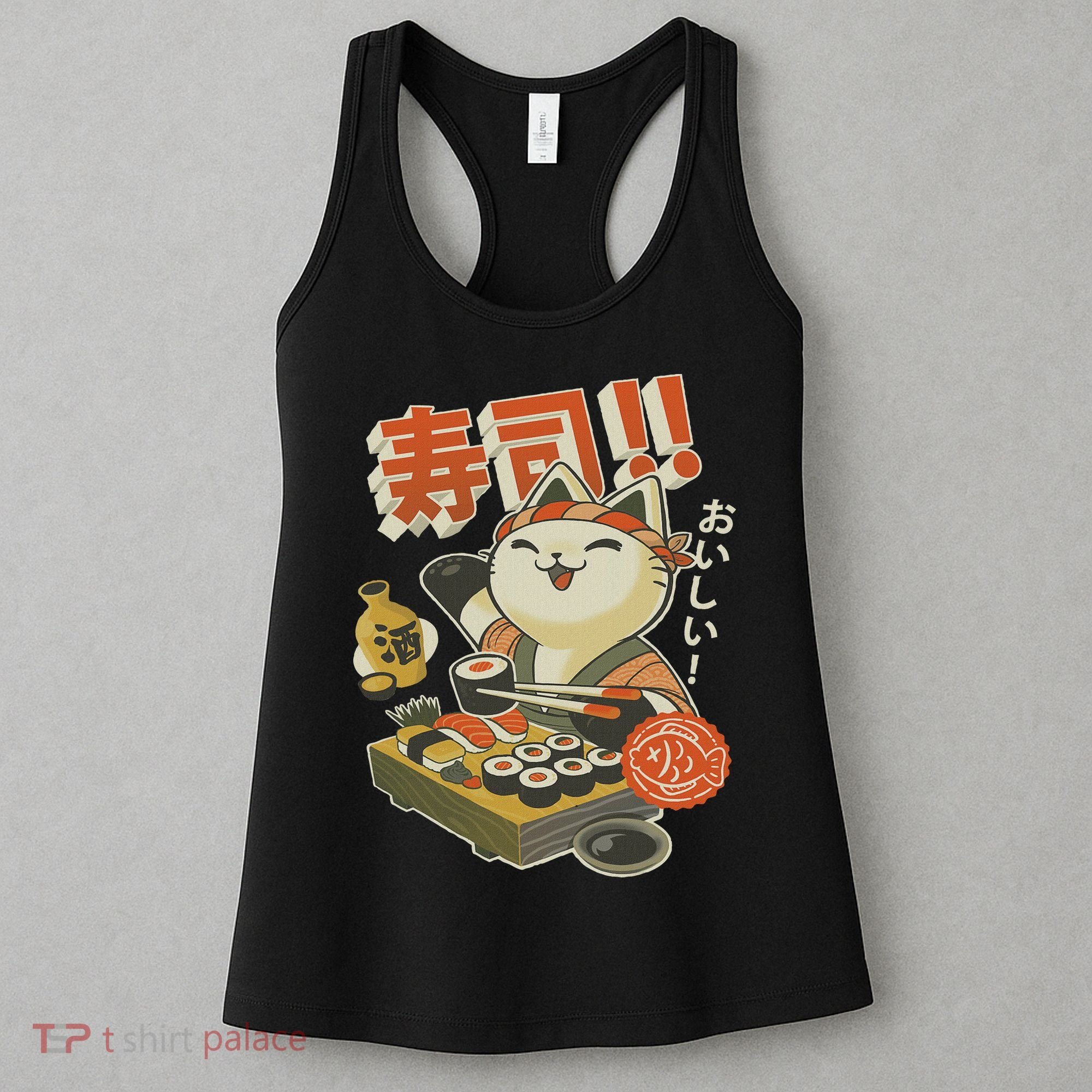 Funny Sushi Cat Chef Women's Tank Top
