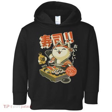 Funny Sushi Cat Chef Toddler Hoodie
