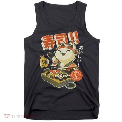 Funny Sushi Cat Chef Tank Top