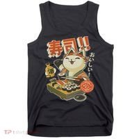 Funny Sushi Cat Chef Tank Top thumb 0