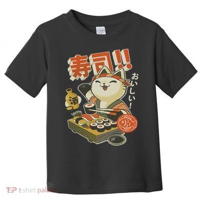 Funny Sushi Cat Chef Toddler T-Shirt