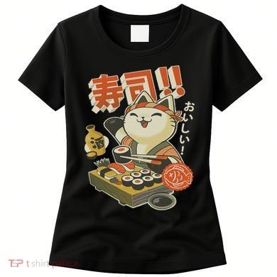 Funny Sushi Cat Chef Women's T-Shirt