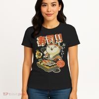 Funny Sushi Cat Chef Women's T-Shirt thumb 4