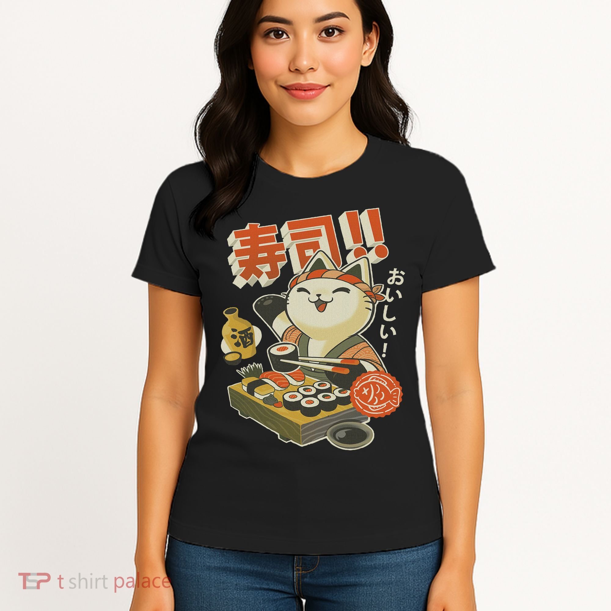 Funny Sushi Cat Chef Women's T-Shirt