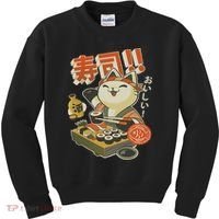 Funny Sushi Cat Chef Kids Sweatshirt thumb 0