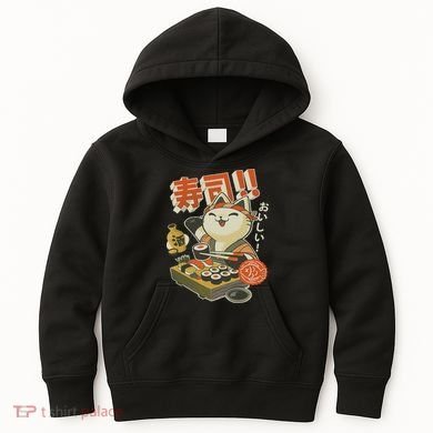 Funny Sushi Cat Chef Kids Hoodie