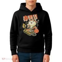 Funny Sushi Cat Chef Kids Hoodie thumb 4