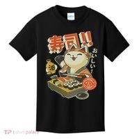 Funny Sushi Cat Chef Kids T-Shirt thumb 0