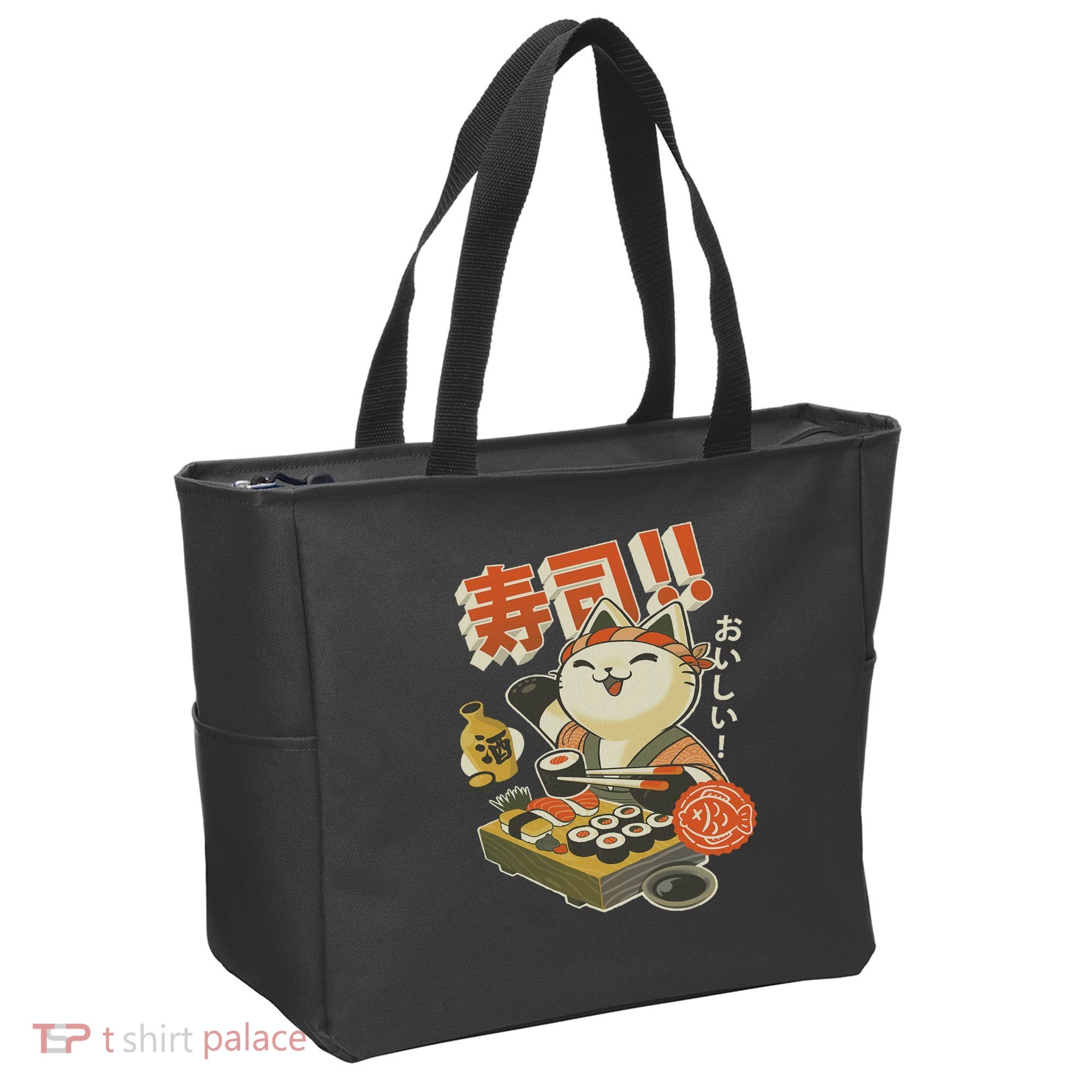 Funny Sushi Cat Chef Tote Bag