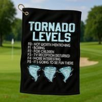 Funny Storm Chaser Chasing Golf Towel thumb 1
