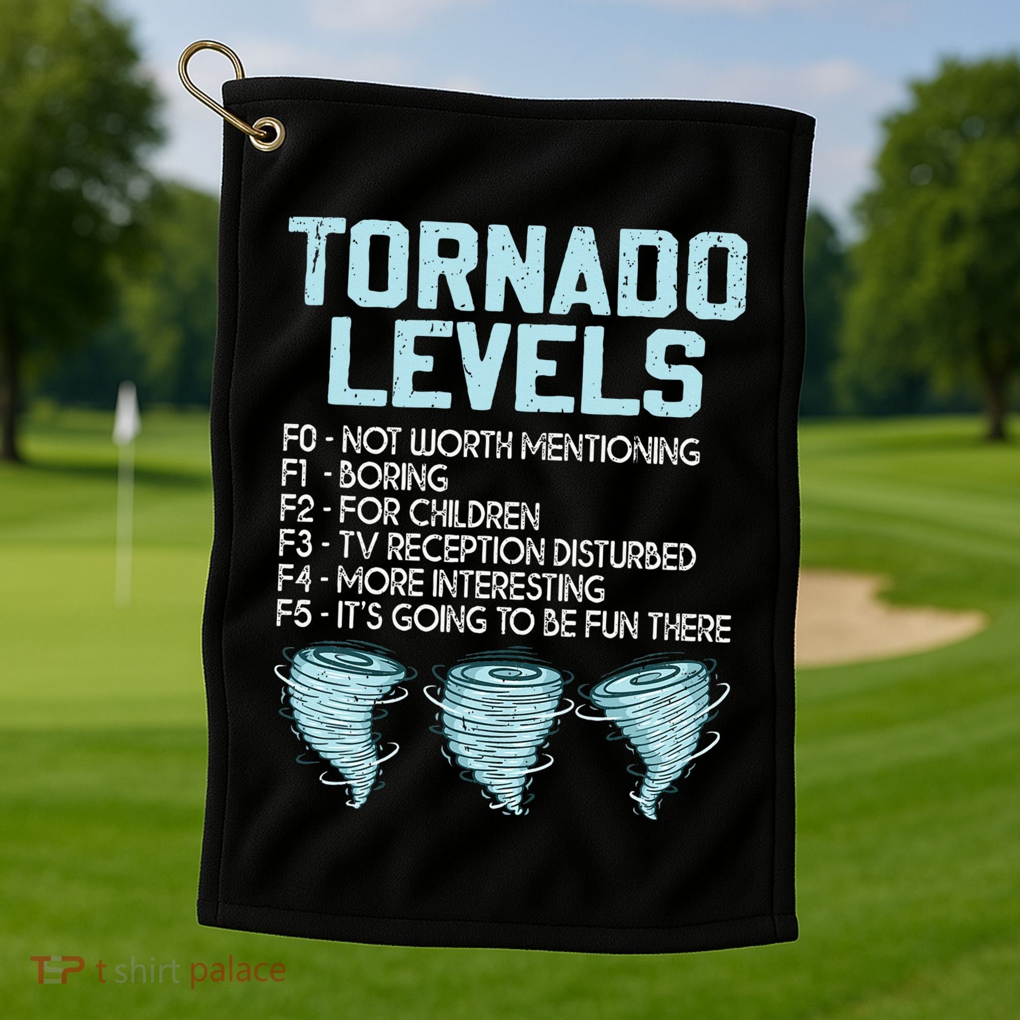 Funny Storm Chaser Chasing Golf Towel