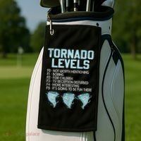 Funny Storm Chaser Chasing Golf Towel thumb 2
