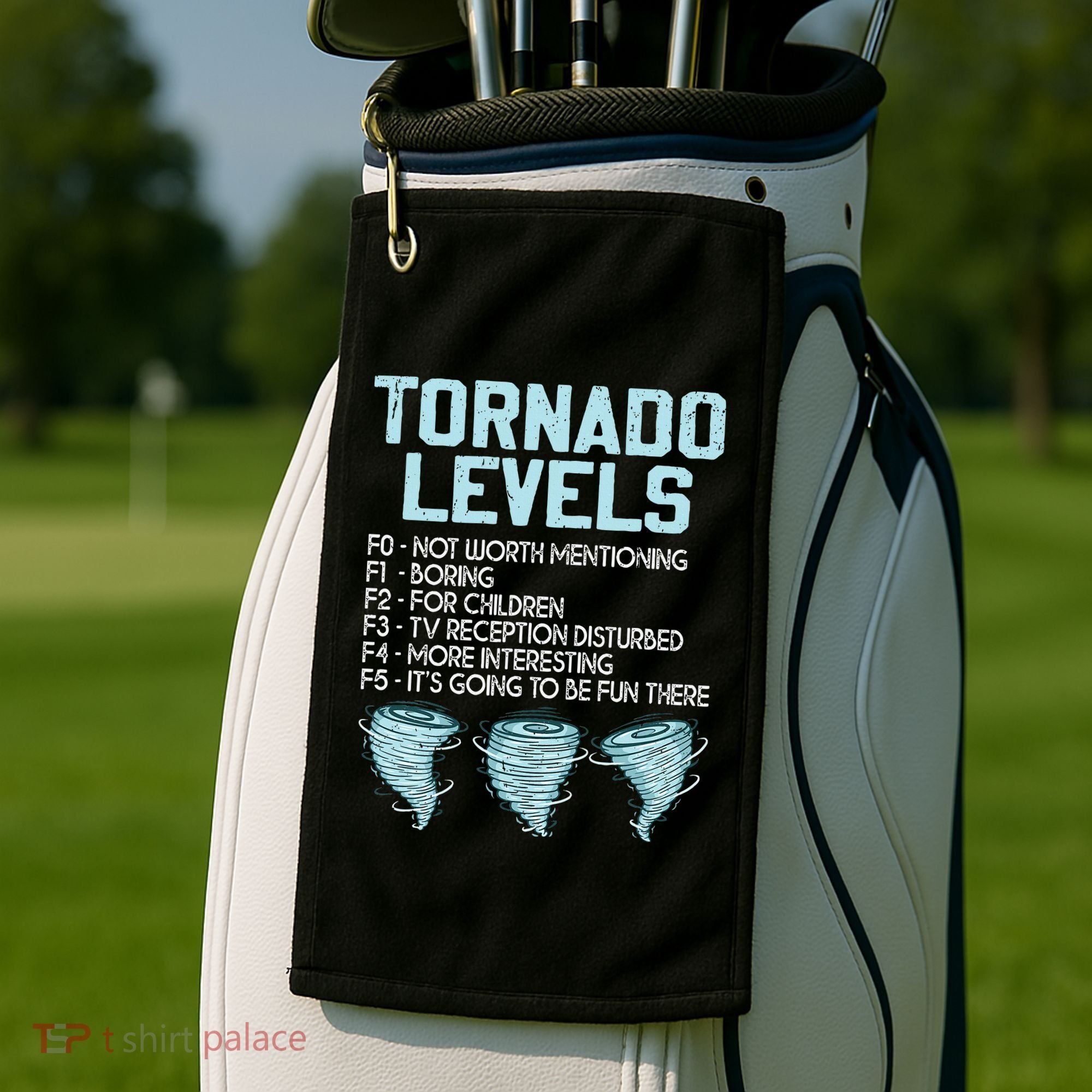 Funny Storm Chaser Chasing Golf Towel
