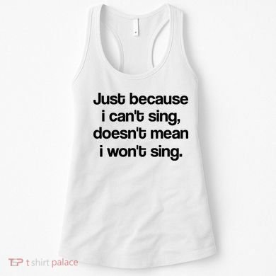 Funny Singing Cool Voice Present X Factor Novelty Music Karaoke Women's Tank Top