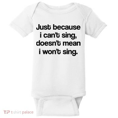 Funny Singing Cool Voice Present X Factor Novelty Music Karaoke Baby Bodysuit