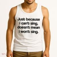 Funny Singing Cool Voice Present X Factor Novelty Music Karaoke Tank Top thumb 3