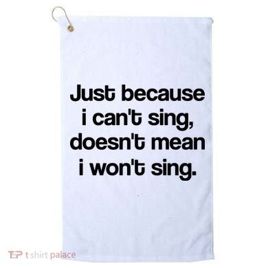 Funny Singing Cool Voice Present X Factor Novelty Music Karaoke Golf Towel