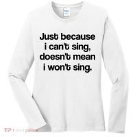 Funny Singing Cool Voice Present X Factor Novelty Music Karaoke Women's Long Sleeve Shirt thumb 0