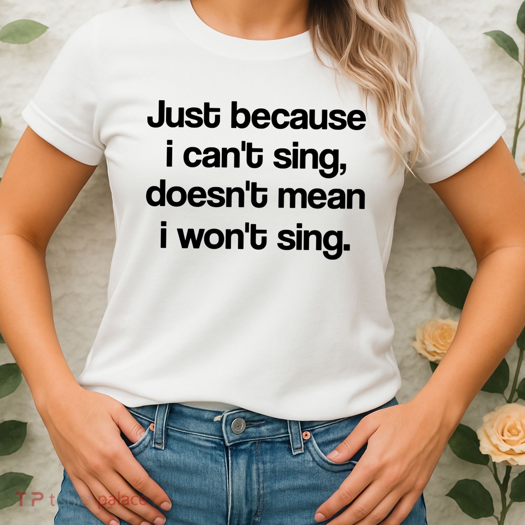 Funny Singing Cool Voice Present X Factor Novelty Music Karaoke Women's T-Shirt