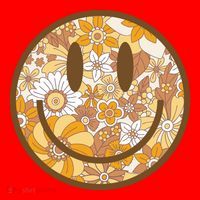 Floral Smiley Cute Gift Santa Hat thumb 1