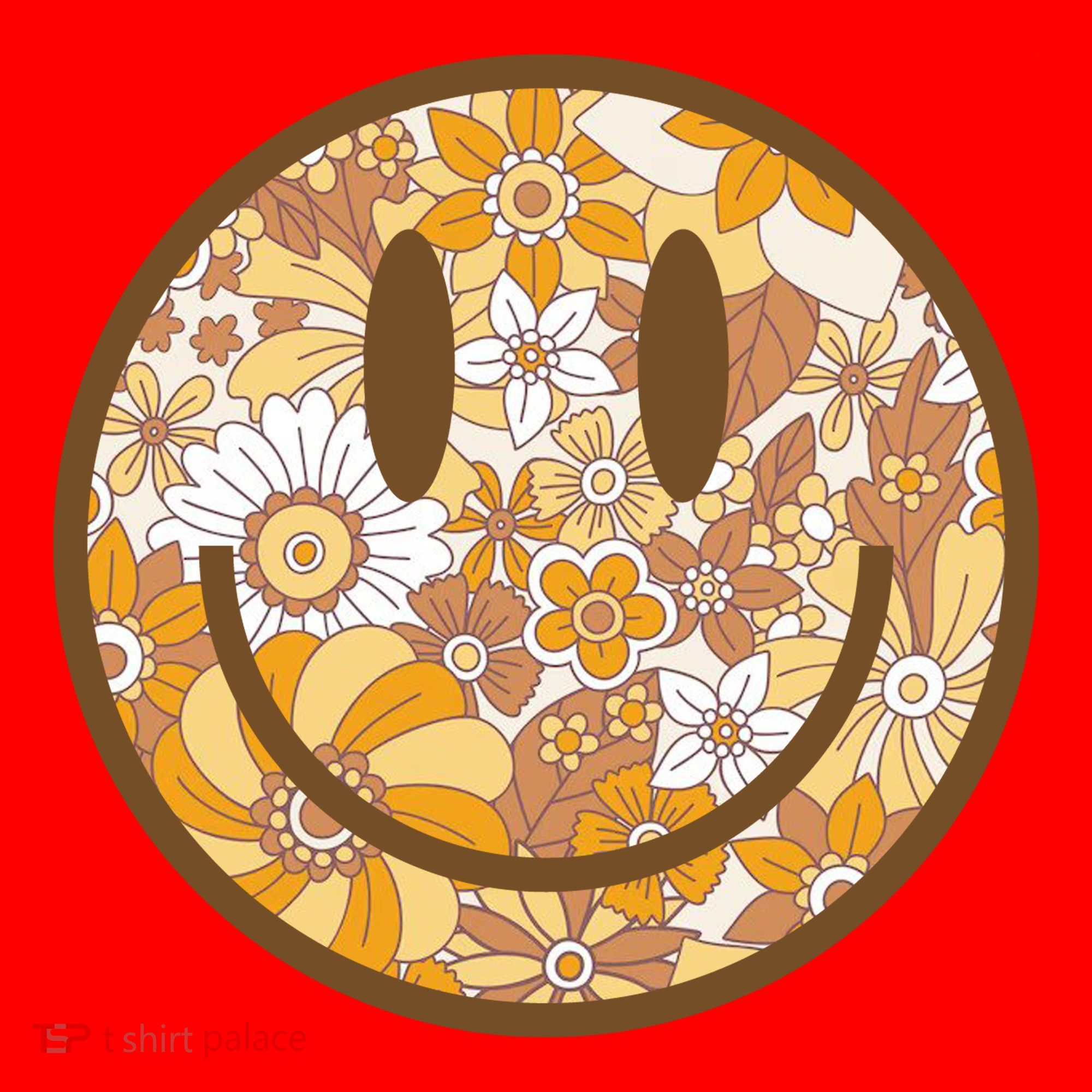 Floral Smiley Cute Gift Santa Hat