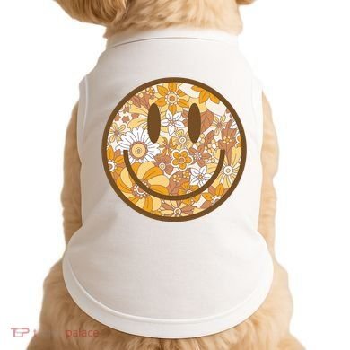 Floral Smiley Cute Gift Doggie Tank