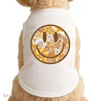 Floral Smiley Cute Gift Doggie Tank thumb 0