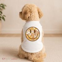 Floral Smiley Cute Gift Doggie Tank thumb 2