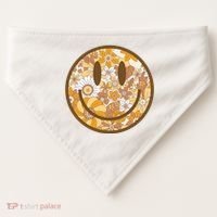 Floral Smiley Cute Gift USA-Made Doggie Bandana thumb 0