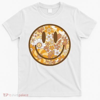 Floral Smiley Cute Gift T-Shirt