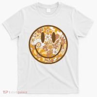 Floral Smiley Cute Gift T-Shirt thumb 0