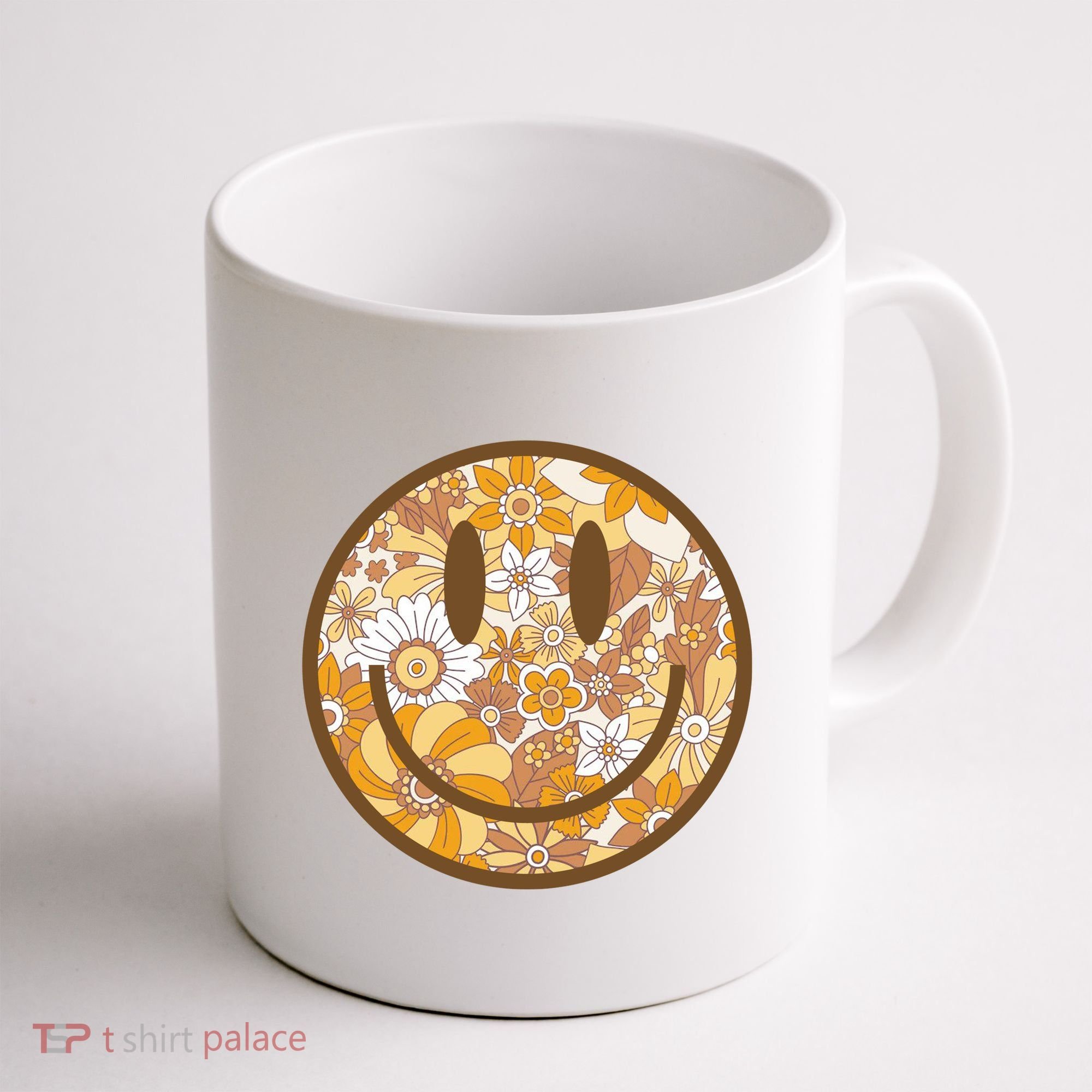 Floral Smiley Cute Gift Coffee Mug