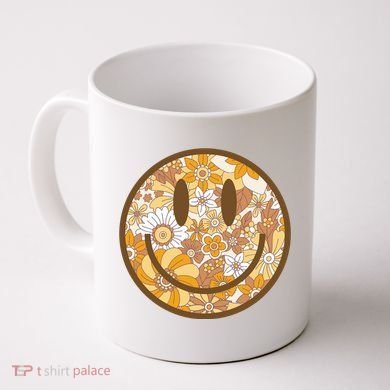 Floral Smiley Cute Gift Coffee Mug