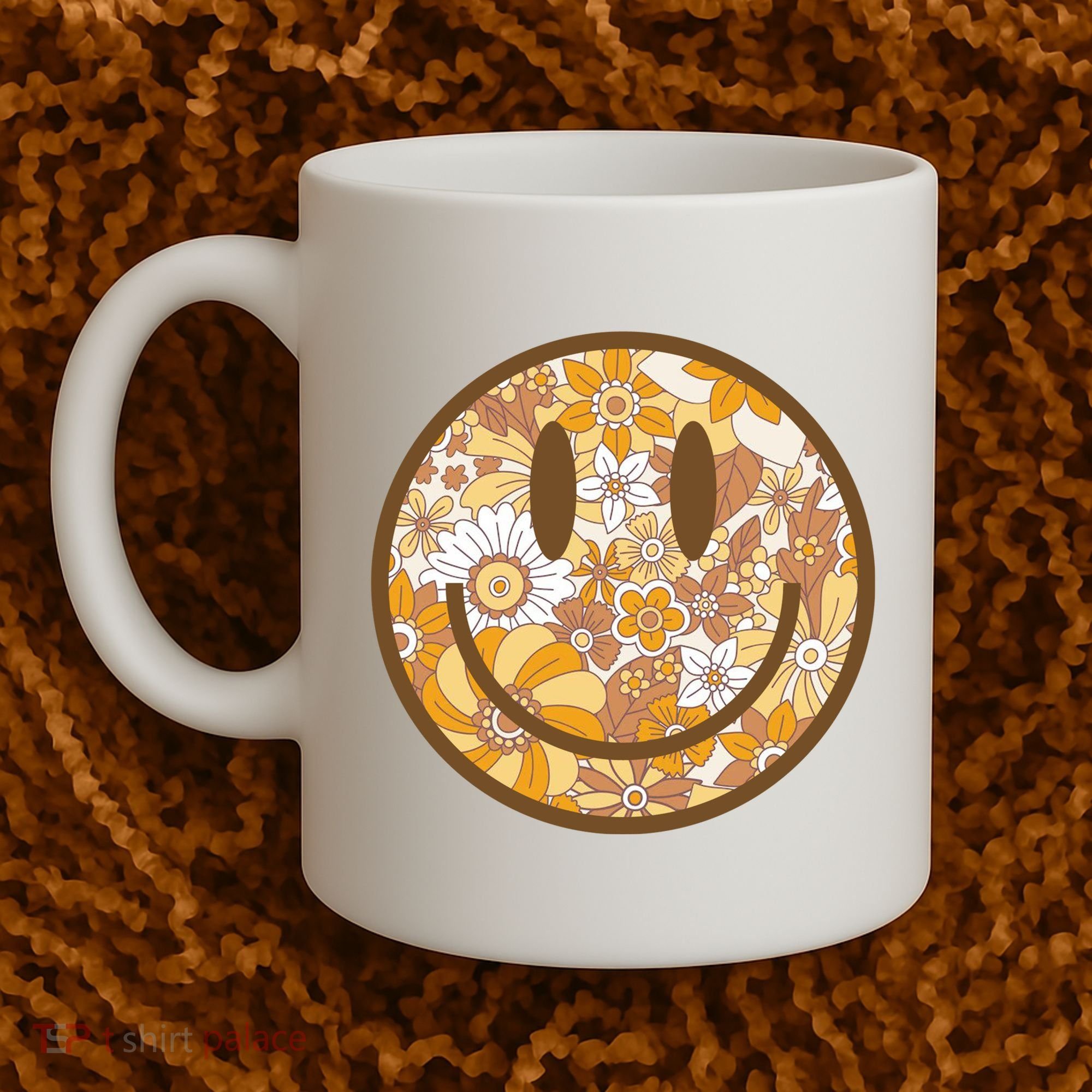 Floral Smiley Cute Gift Coffee Mug