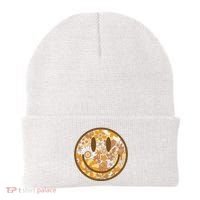 Floral Smiley Cute Gift Beanie thumb 0