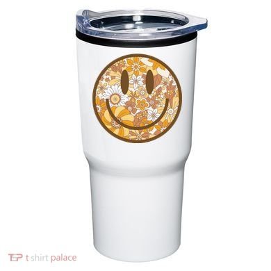 Floral Smiley Cute Gift Tumbler