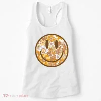 Floral Smiley Cute Gift Women's Tank Top thumb 0