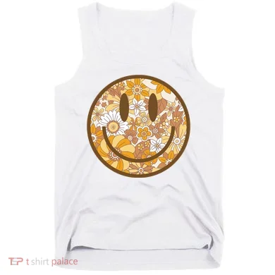 Floral Smiley Cute Gift Tank Top