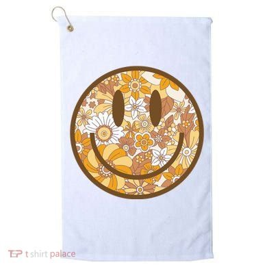 Floral Smiley Cute Gift Golf Towel