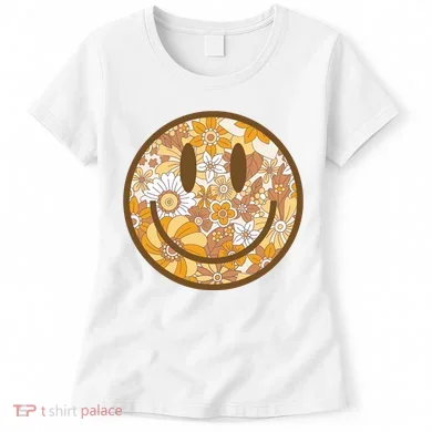 Floral Smiley Cute Gift Women's T-Shirt