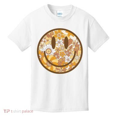Floral Smiley Cute Gift Kids T-Shirt