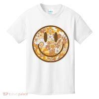 Floral Smiley Cute Gift Kids T-Shirt thumb 0