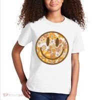 Floral Smiley Cute Gift Kids T-Shirt thumb 2
