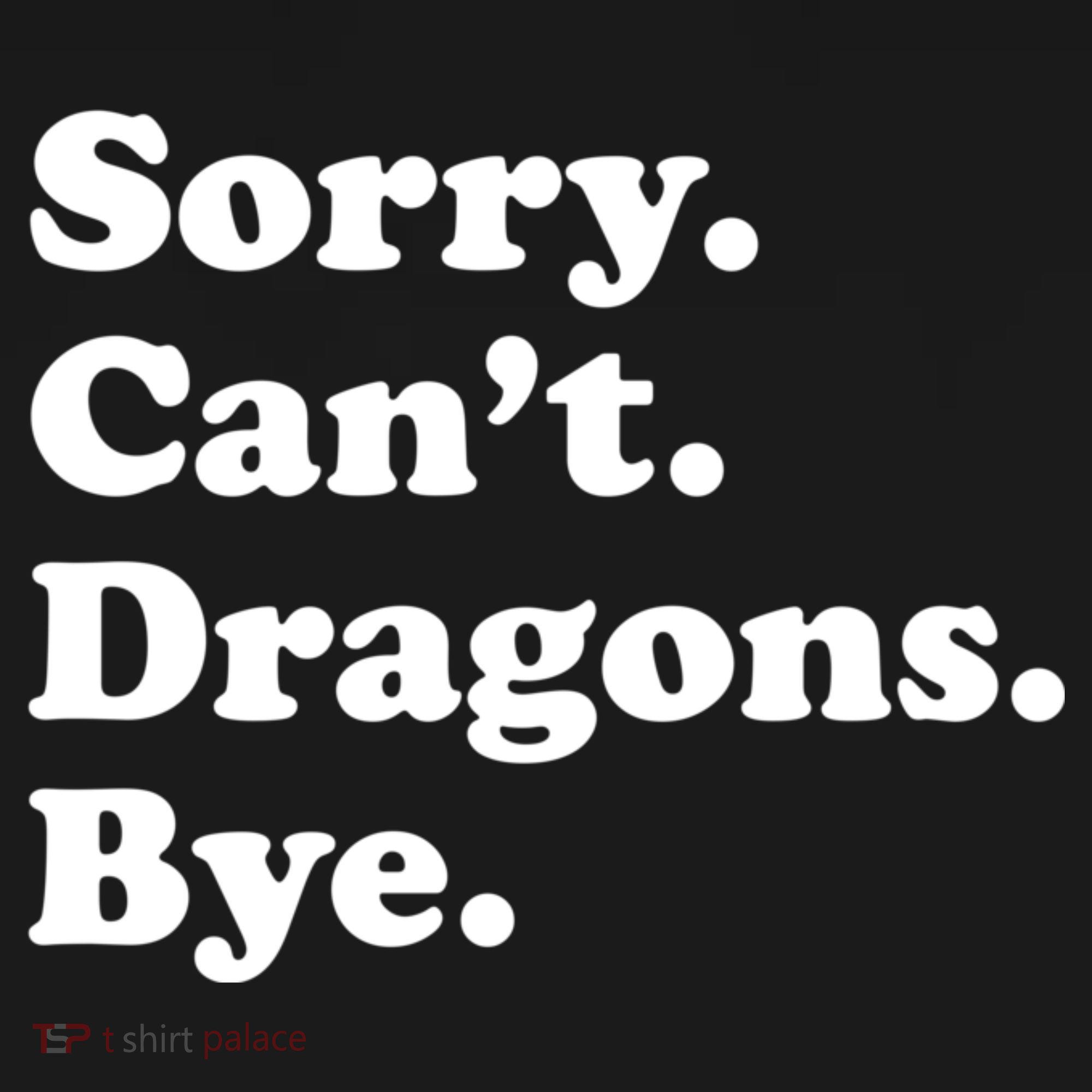 Funny Sorry Cant Dragons Bye Funny Dragon Gift T-Shirt