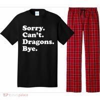 Funny Sorry Cant Dragons Bye Funny Dragon Gift Pajama Set thumb 0